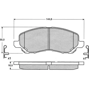 Autodíl Starline Sada brzdových destiček BD S147