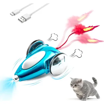 Hračka pro kočku Migipaws elektrická hračka pro kočky inteligentní myš LED dobíjecí modrá