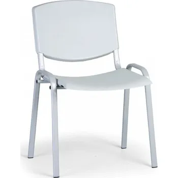 Konferenční plastová židle, šedá Biedrax Z8988s, podnož šedá