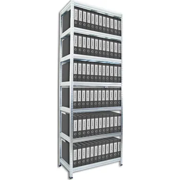 Prodejní regál Regál na šanony Biedrax 35 x 90 x 270 cm, pozinkovaný - 7 polic pozink