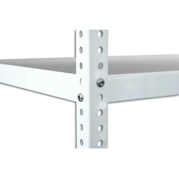 regál Biedrax Šroubovaný regál do domácnosti Biedrax, bílý - 50 x 130 x 250 cm, 8 polic