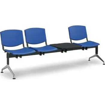 Zahradní lavice Lavice do čekárny plastová Smile Biedrax LC9970m - podnož leštěný hliník