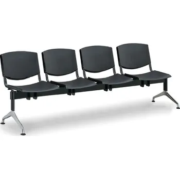 Lavice do čekárny plastová Smile Biedrax LC9976c - podnož leštěný hliník