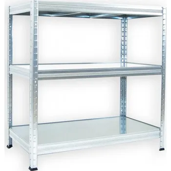 Dílenský regál Kovový regál do technické místnosti Biedrax 45 x 120 x 120 cm, pozinkovaný - 3 police pozink