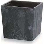PROSPERPLAST Květináč URBI SQUARE LOW EFFECT 30cm antracit