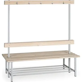 Věšák Biedrax Lavička s věšáky a roštem do šatny LS7501 - délka 1,5 m