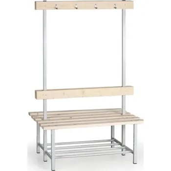 Věšák Biedrax Lavička s věšáky a roštem do šatny LS7499 - délka 1 m