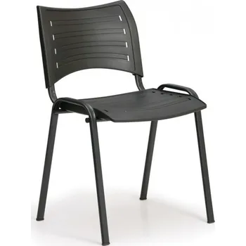 Konferenční plastová židle, černá Biedrax Z9118c, podnož černá