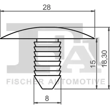 Lišta karosérie FA1 Klip ozdobné / ochranné lišty FA1 12-10005.5