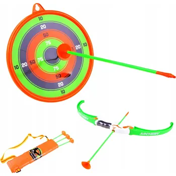 SADA MALÉHO LUKOSTŘELCE PRO DĚTI – LUK + TERČ + 3 ŠÍPY + TOULEC