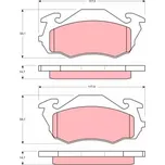 TRW Sada brzdových destiček - kotoučová brzda TRW GDB3136