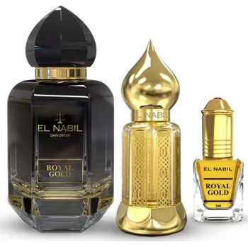 Unisex parfém El Nabil ROYAL GOLD - box - prestige- 5 - ml - 12 - ml - 65 - ml