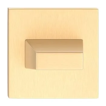 Dveřní kování Rozeta na WC hranatá mosaz kartáčovaný slim - komplet 2ks