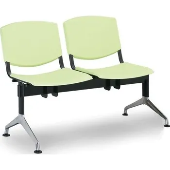 Zahrada Lavice do čekárny plastová Smile Biedrax LC9952z - podnož leštěný hliník