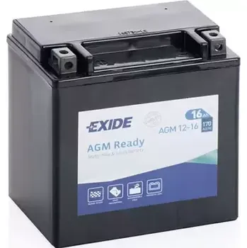 Autobaterie EXIDE 16Ah L, s.p. 170A, EXIDE AGM Ready, 12V, 150x90x160 EX AGM12-16