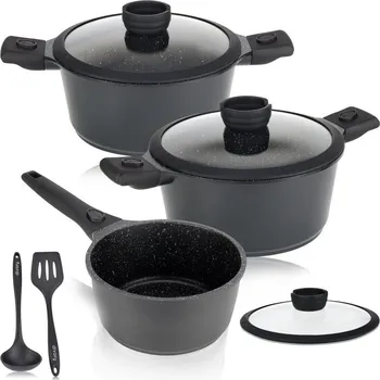 Sada nádobí Divory sada hliníkových hrnců 8dílná nepřilnavý povrch