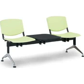 Zahradní lavice Lavice do čekárny plastová Smile Biedrax LC9964z - podnož leštěný hliník