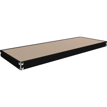 Dílenský regál Samostatné patro k velkému regálu Biedrax 60 x 240 cm - černé/MDF 6 mm, 300 kg/pol.