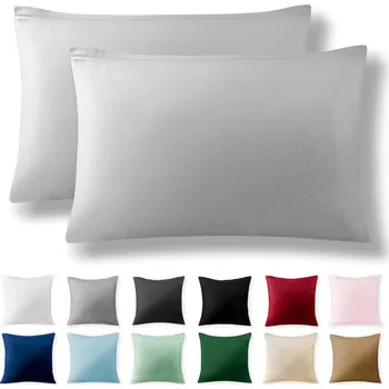 Povlak na dekorativní polštářek Alreya povlaky na polštáře 50x75 šedé bavlna 2ks YKK