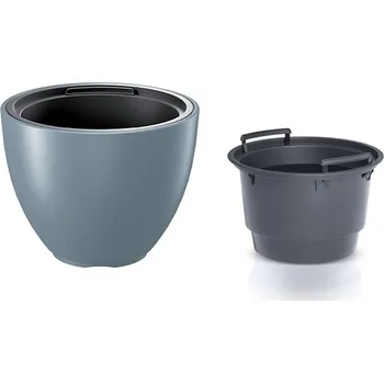 Květináč PROSPERPLAST Květináč s vkladem HEOS světle šedý 29,8cm