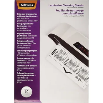 Kancelářské potřeby Čistící listy A4 Fellowes pro laminátory, balení 10ks