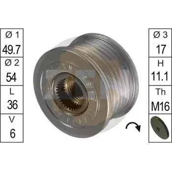 Auto-moto ERA Alternátorová volnoběžka ERA ZN5463