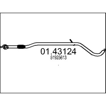 Výfuková trubka MTS Výfuková trubka MTS 01.43124