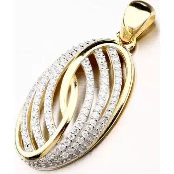 Přívěsek Dámský přívěsek stříbro 925 zirkon pozlacený PKL-3109