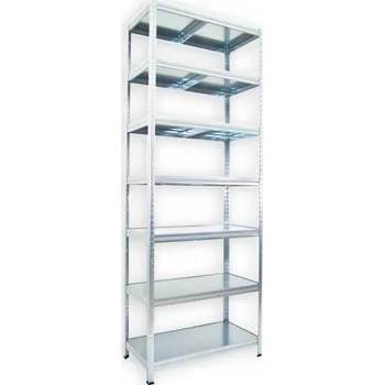 regál Kovový regál do domácnosti Biedrax 60 x 75 x 240 cm, pozinkovaný - 7 polic pozink