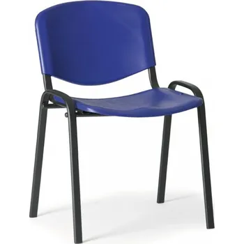 Jednací židle Konferenční plastová židle ISO, modrá Biedrax Z9517m, podnož černá