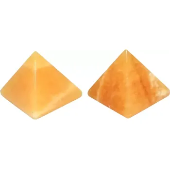 Přírodní kámen Pyramida z kalcitu žlutého – přírodní minerál cca 3,5 cm (cena za 1 ks)