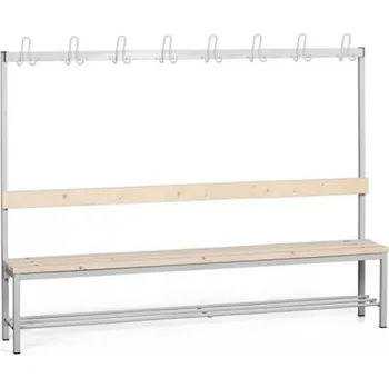 Věšák Biedrax Lavička s věšáky a roštem do šatny LS7515 - délka 2 m