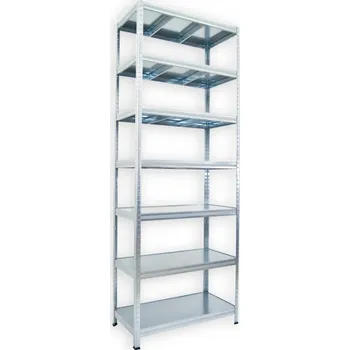regál Kovový regál do domácnosti Biedrax 35 x 120 x 240 cm, pozinkovaný - 7 polic pozink