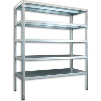 Dílenský regál Biedrax Šroubovaný regál do technické místnosti Biedrax, pozinkovaný - 75 x 150 x 200 cm, 5 polic