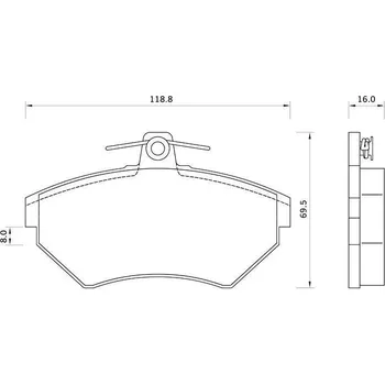 Brzdový systém Starline Sada brzdových destiček BD S062