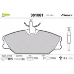 VALEO Sada brzdových destiček FIRST VA 301061