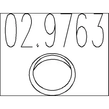 Automobilové těsnění MTS Těsnicí kroužek výfukové trubky MTS 02.9763