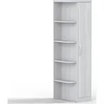 Rohová šatní skříň CASPER Barevné CE - CREME, Varianta pravá