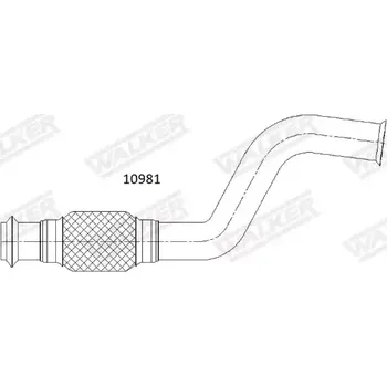 Výfukový systém WALKER Výfuková trubka WA 10981