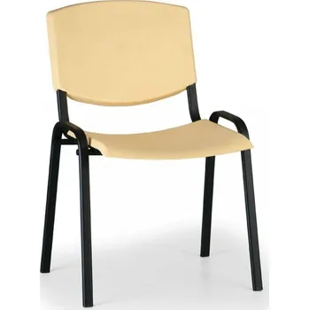 Jednací židle Konferenční plastová židle, žlutá Biedrax Z8982zl, podnož černá