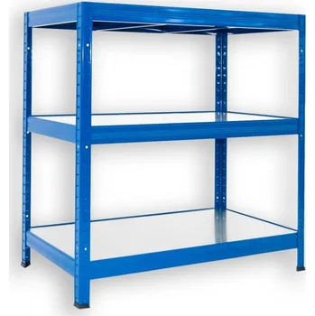 Dílenský regál Kovový regál Biedrax 45 x 120 x 90 cm, modrý - 3 police pozink