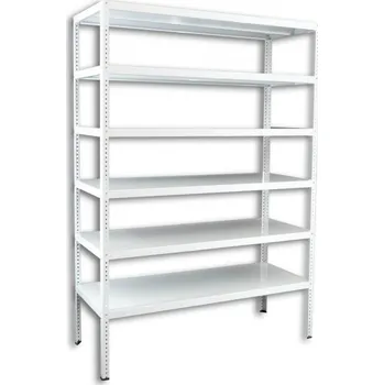 regál Biedrax Šroubovaný regál do domácnosti Biedrax, bílý - 60 x 130 x 300 cm, 6 polic