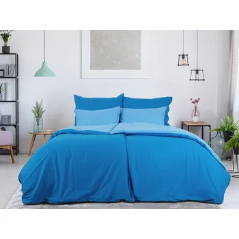 Povlečení B.E.S. - Petrovice, s.r.o. Povlečení BAVLNA Double face ZIP - Kobalt/Nebeská Rozměr: 140 x 200 + 70 x 90