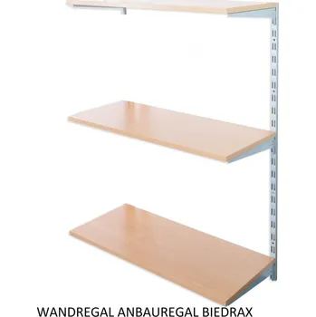 regál Biedrax Nástěnný regál přídavný 25 x 60 x 100 cm, stříbrný - 3 police buk