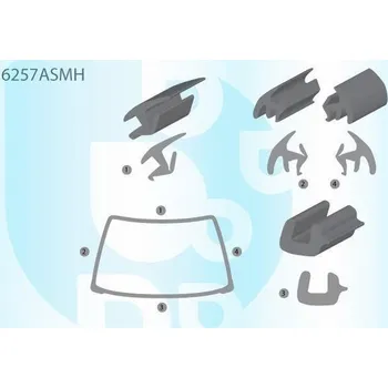 Autosklo PILKINGTON Bauset (lišta) čelního okna AS 6257ASMH