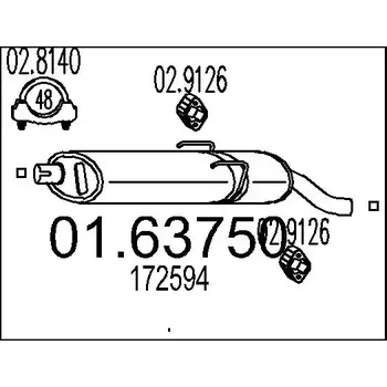 Auto-moto MTS Zadní tlumič výfuku MTS 01.63750