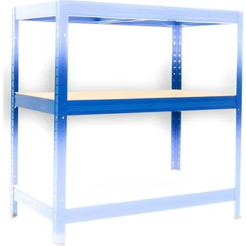 Dílenský regál Biedrax patro k regálu s MDF policí 45 x 90 cm - modré, 175 kg