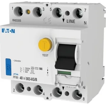 Proudový chránič EAT CHRÁNIČ PROUD. PFIM-40/4/003-XG/B IR=3KA G/B 4P IDN=0.03A IN=40A 300305