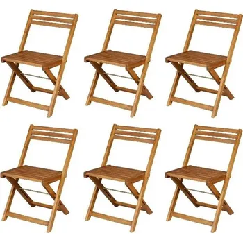 Zahradní nábytek LIVARNO home Skládací židle Sevilla, akácie, 6 kusů