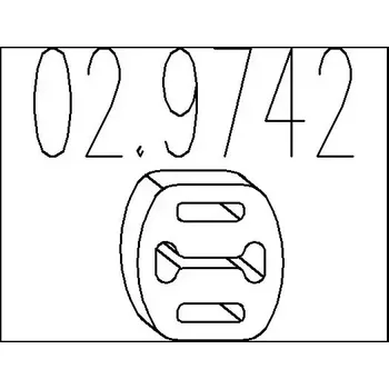 Tlumič výfuku MTS Zarážka tlumiče výfuku MTS 02.9742